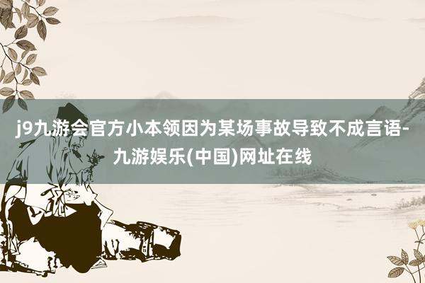 j9九游会官方小本领因为某场事故导致不成言语-九游娱乐(中国)网址在线