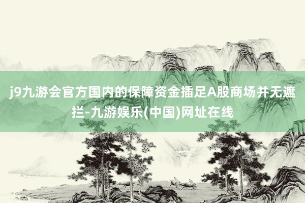 j9九游会官方国内的保障资金插足A股商场并无遮拦-九游娱乐(中国)网址在线