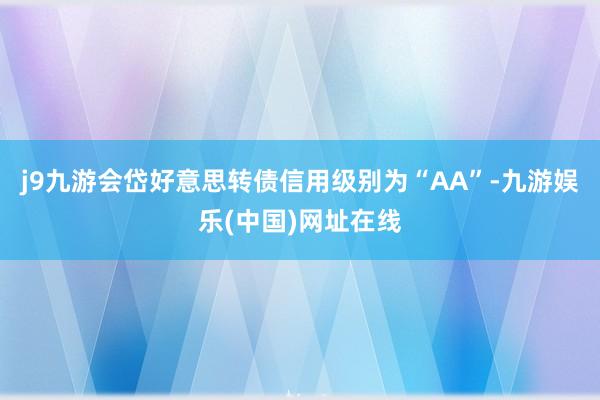 j9九游会岱好意思转债信用级别为“AA”-九游娱乐(中国)网址在线