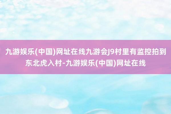九游娱乐(中国)网址在线九游会J9村里有监控拍到东北虎入村-九游娱乐(中国)网址在线